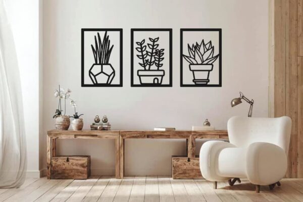 Tríptico de plantas